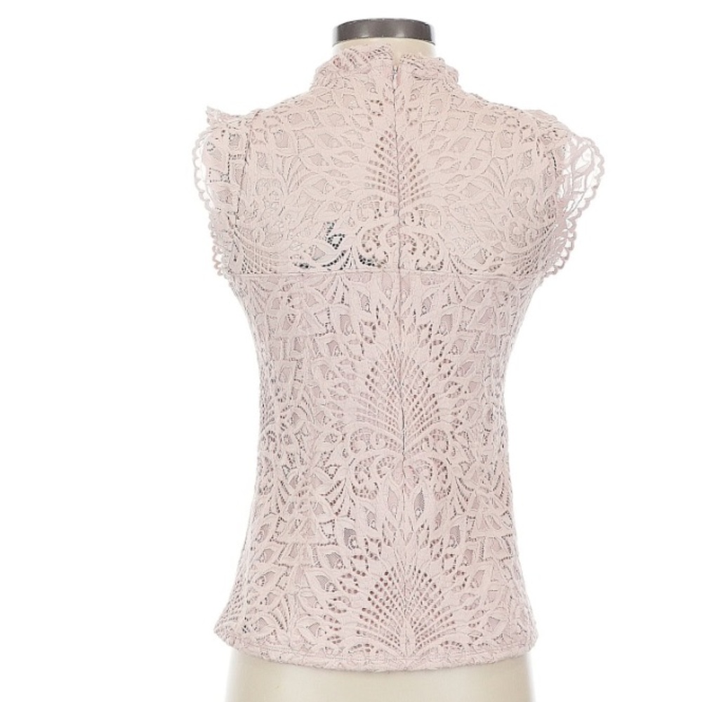 White House Black Market Elegant Lace Pink sleeveless Top - Picture 2 of 7